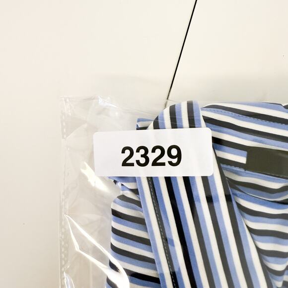 RLX Ralph Lauren 2012 US Open Olympic Club Stripe Polo Shirt Blue - M - Picture 8 of 8